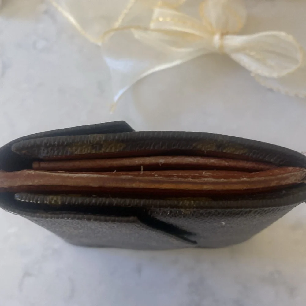 Vintage LOUIS VUITTON Monogram Leather Wallet Brown Men or Women - Picture 3 of 8